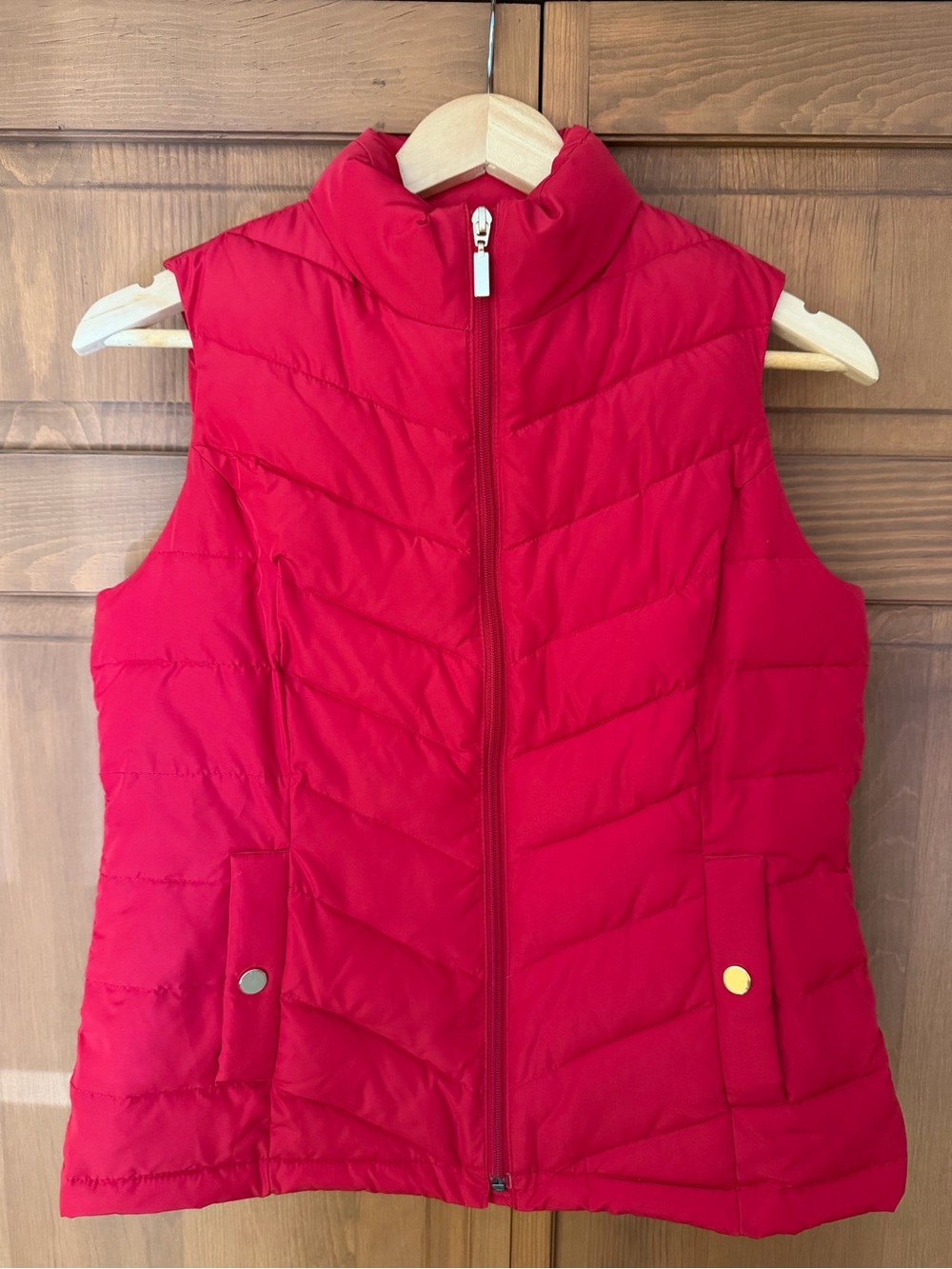 Charter Club Bright Red Quilted Puffer Vest